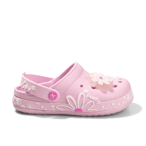 Zuecos Footy Niña Clogs Margarita Rosa Con Luz
